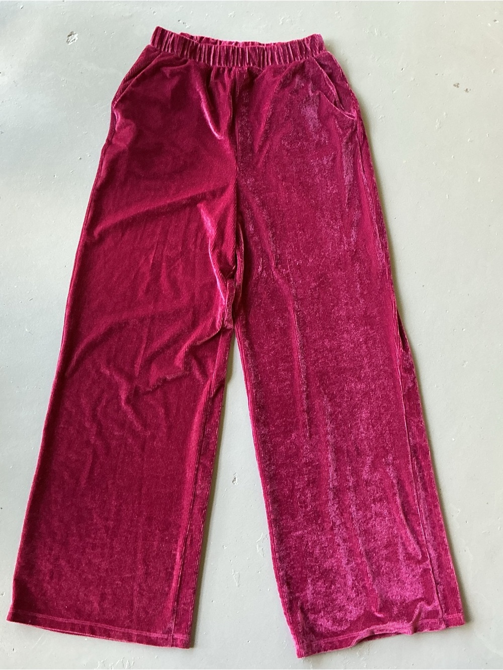 Free People Ribbed Velvet Lounge Pants Pink